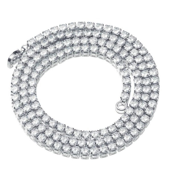 Silver Iced 3mm Tennis Chain